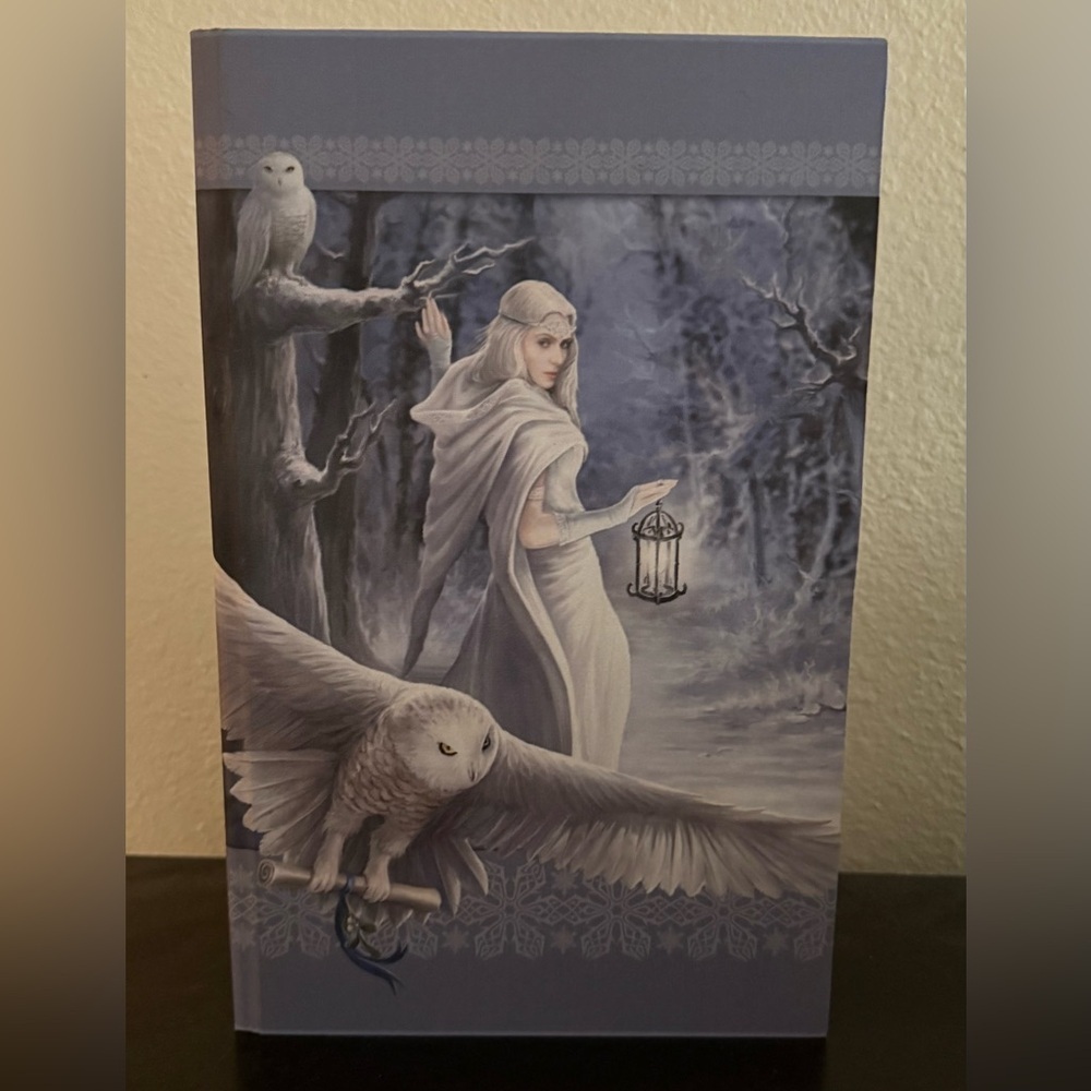Mystical Fantasy Fae Storage Box | Fairy Owl Art Trinket Keepsake Box - Picture 2 of 5